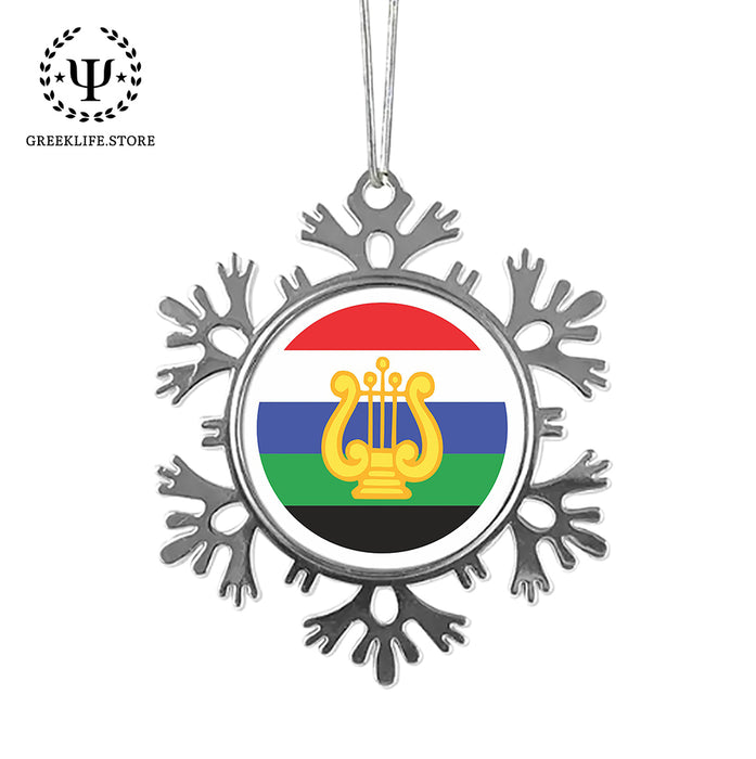 Tau Beta Sigma Christmas Ornament - Snowflake Metal