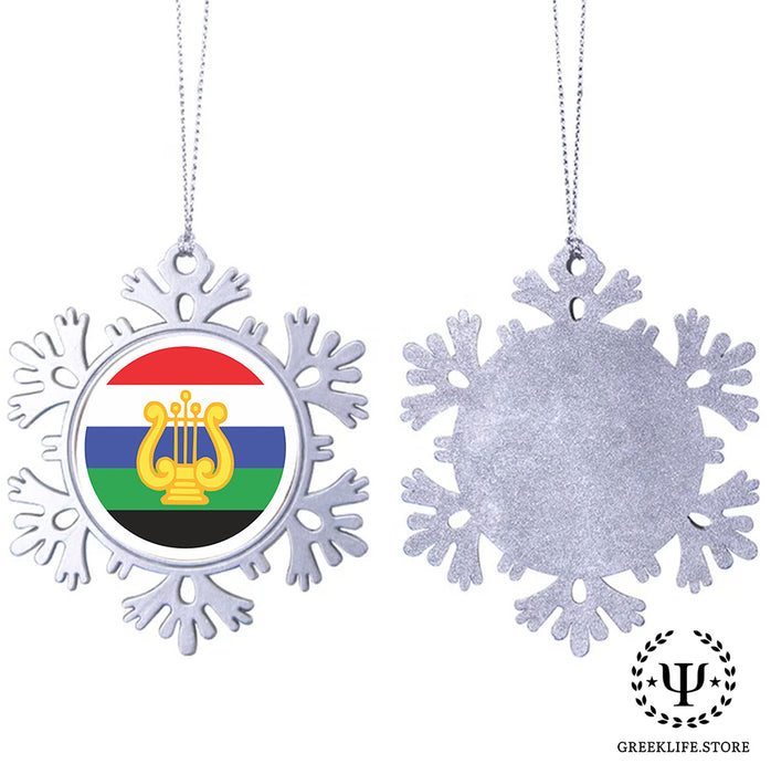 Tau Beta Sigma Christmas Ornament - Snowflake Metal