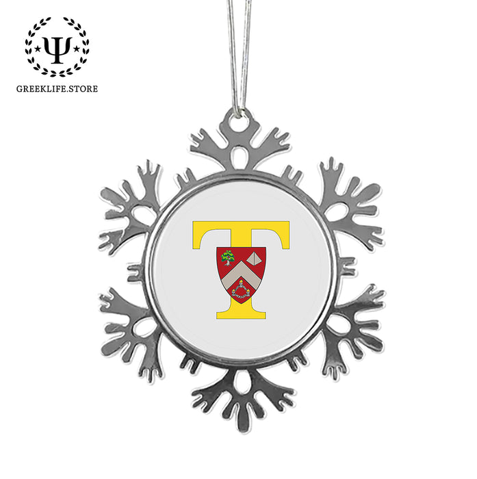 Triangle Christmas Ornament - Snowflake Metal