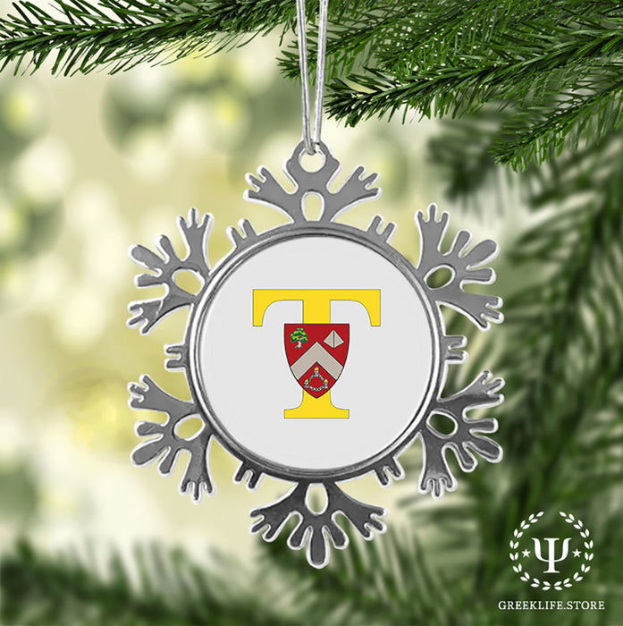 Triangle Christmas Ornament - Snowflake Metal