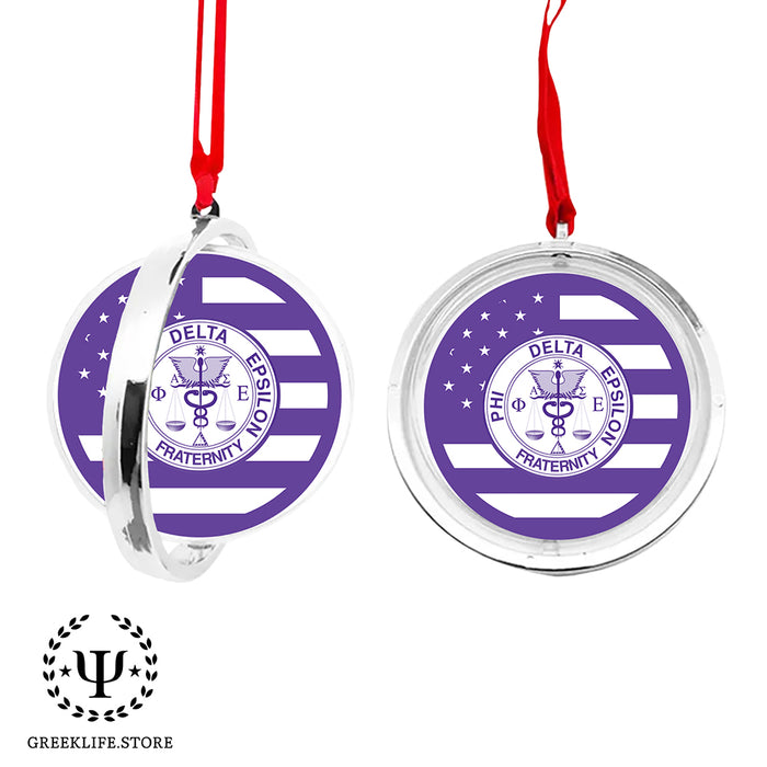 Phi Delta Epsilon Christmas Reversible Flat Round Ornament