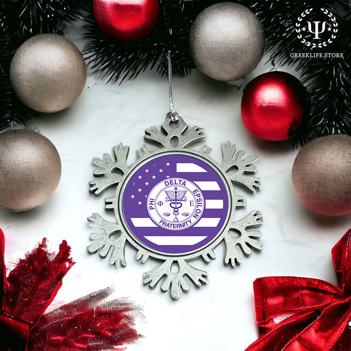 Phi Delta Epsilon Christmas Ornament - Snowflake Metal