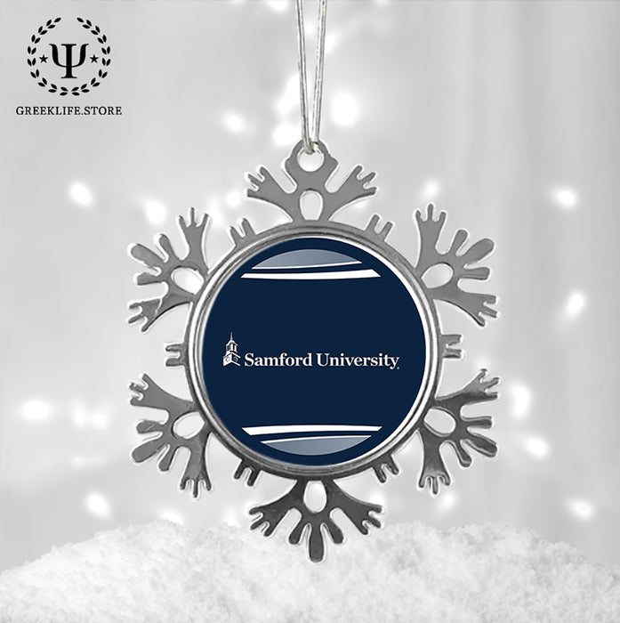 Samford University Christmas Ornament - Snowflake Metal