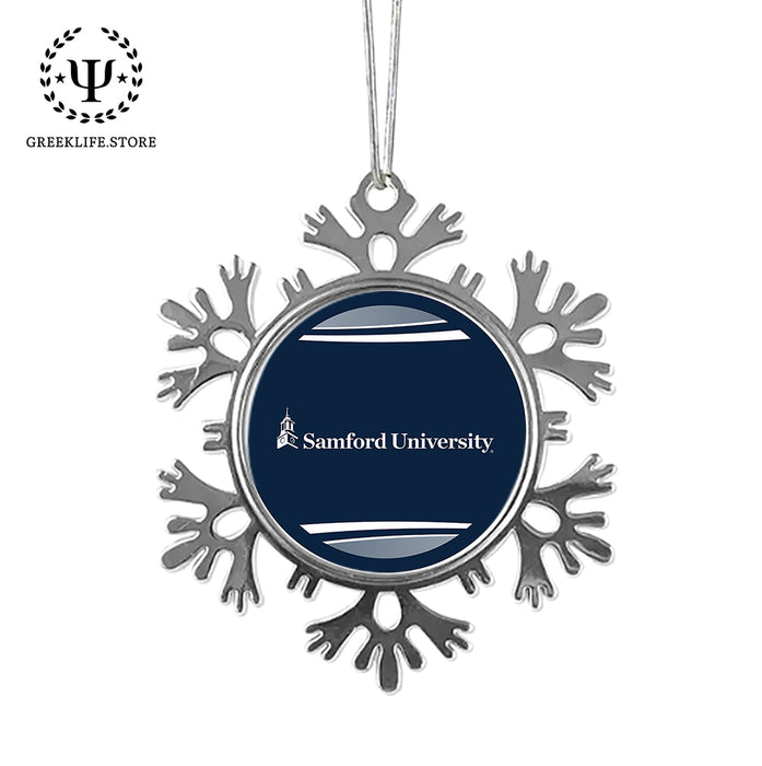Samford University Christmas Ornament - Snowflake Metal