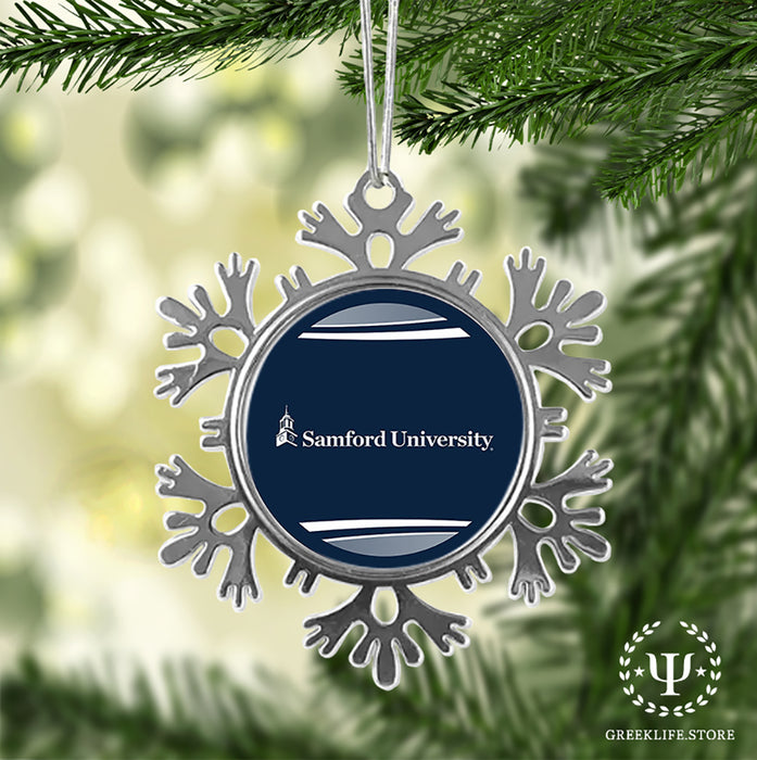 Samford University Christmas Ornament - Snowflake Metal