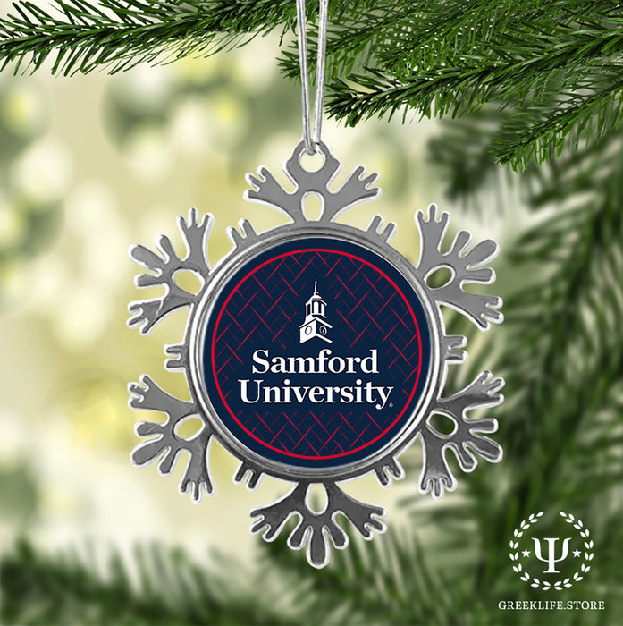 Samford University Christmas Ornament - Snowflake Metal