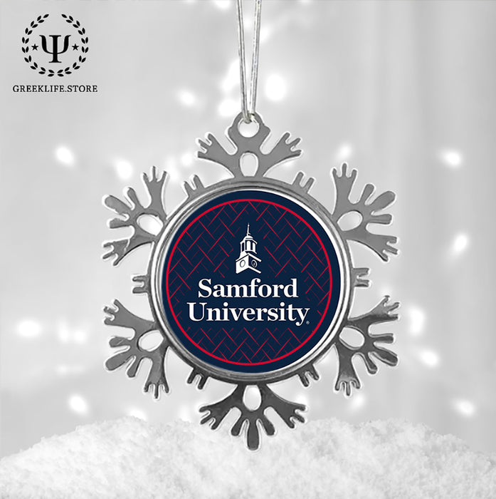 Samford University Christmas Ornament - Snowflake Metal
