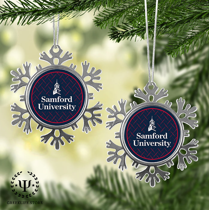 Samford University Christmas Ornament - Snowflake Metal