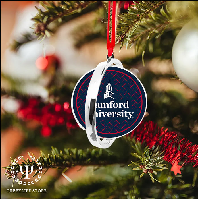 Samford University Christmas Reversible Flat Round Ornament