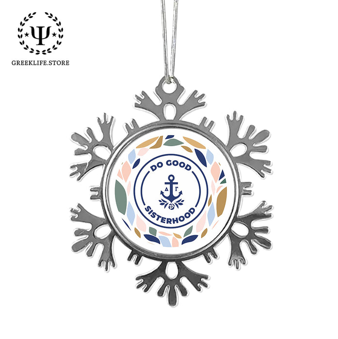 Delta Gamma Christmas Ornament - Snowflake Metal