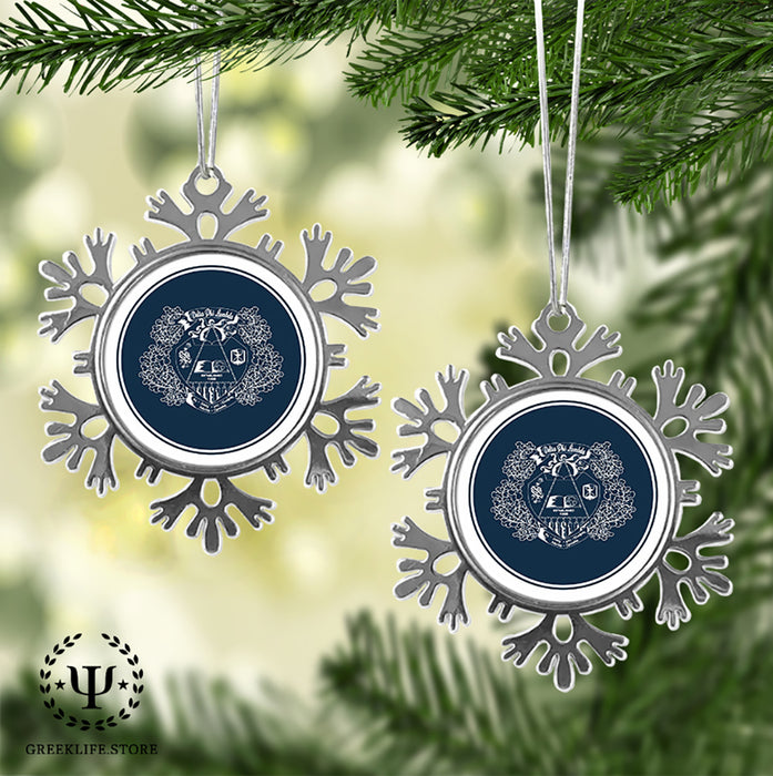 Delta Phi Lambda Christmas Ornament - Snowflake Metal