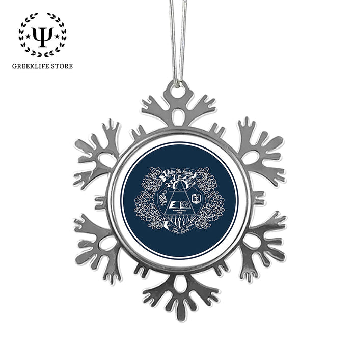 Delta Phi Lambda Christmas Ornament - Snowflake Metal