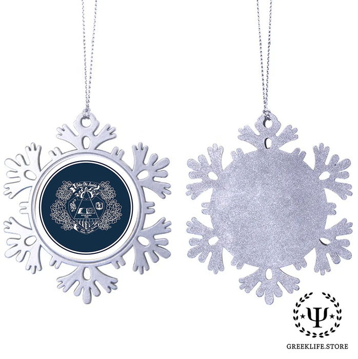 Delta Phi Lambda Christmas Ornament - Snowflake Metal