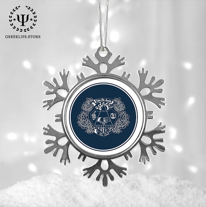 Delta Phi Lambda Christmas Ornament - Snowflake Metal