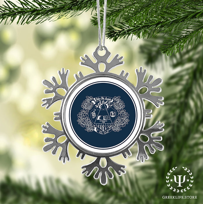 Delta Phi Lambda Christmas Ornament - Snowflake Metal