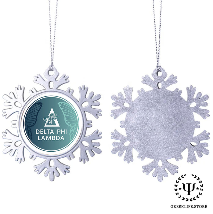 Delta Phi Lambda Christmas Ornament - Snowflake Metal