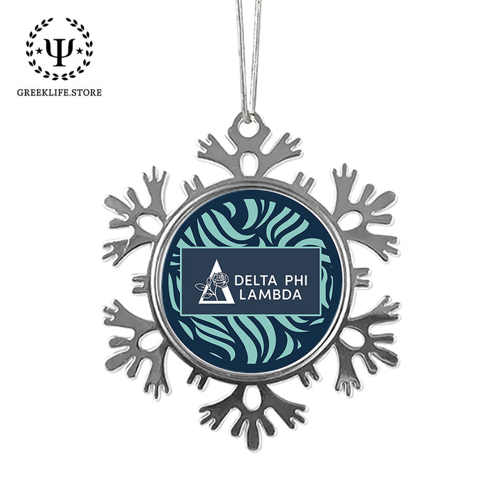 Delta Phi Lambda Christmas Ornament - Snowflake Metal