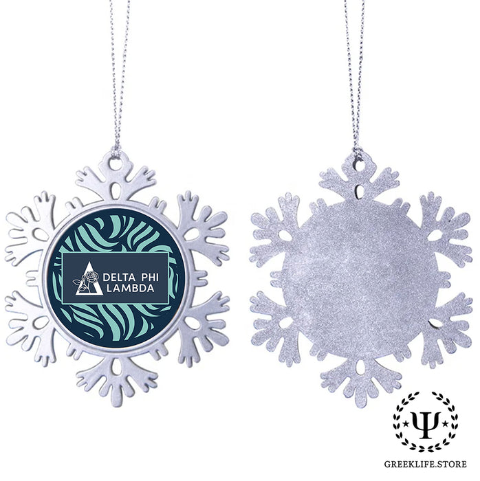 Delta Phi Lambda Christmas Ornament - Snowflake Metal
