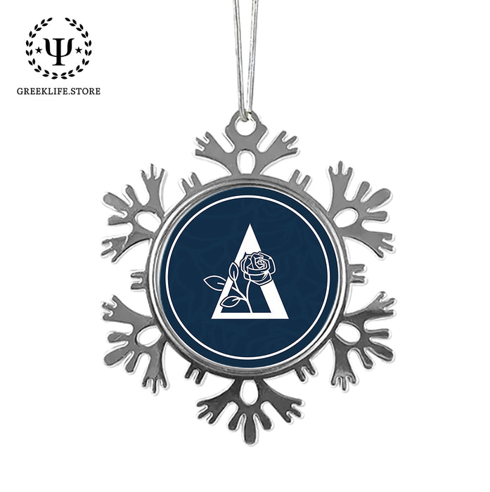 Delta Phi Lambda Christmas Ornament - Snowflake Metal