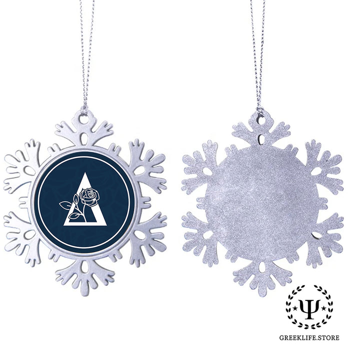 Delta Phi Lambda Christmas Ornament - Snowflake Metal