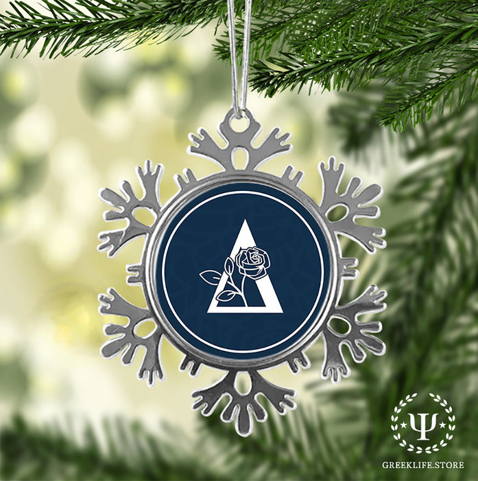 Delta Phi Lambda Christmas Ornament - Snowflake Metal
