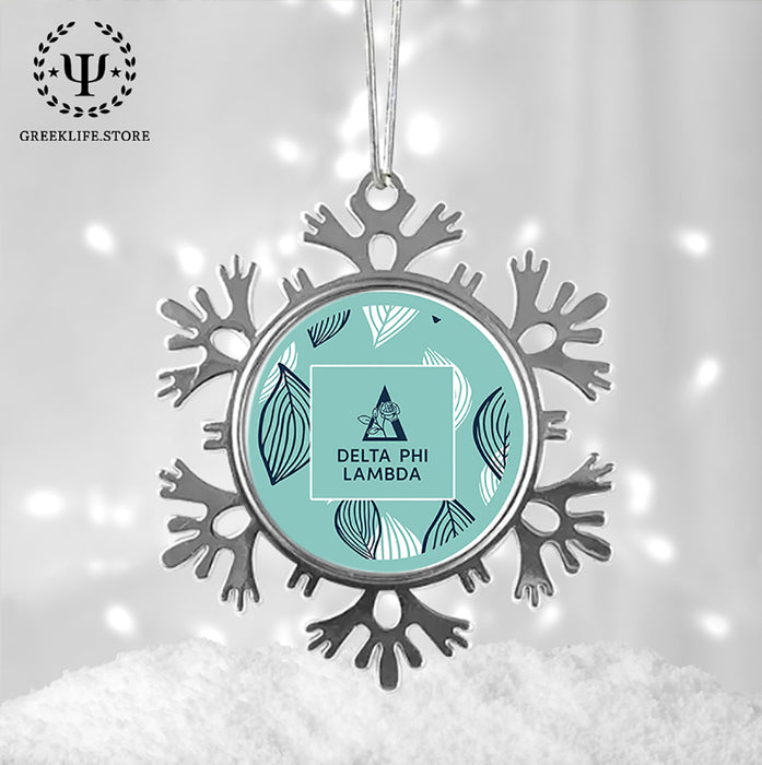 Delta Phi Lambda Christmas Ornament - Snowflake Metal