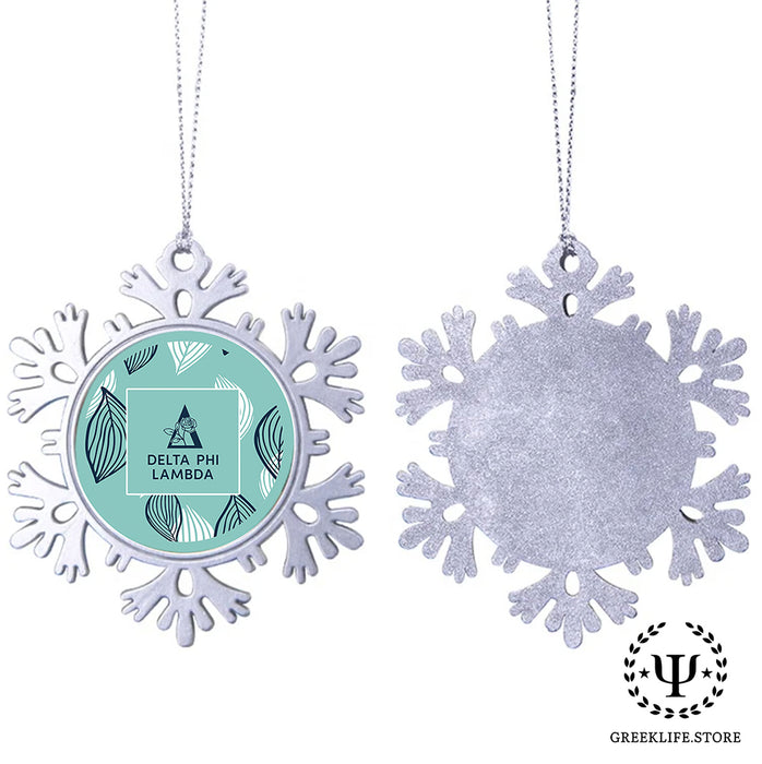 Delta Phi Lambda Christmas Ornament - Snowflake Metal