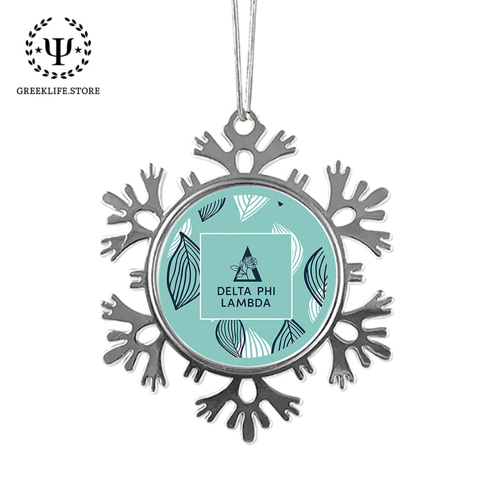 Delta Phi Lambda Christmas Ornament - Snowflake Metal