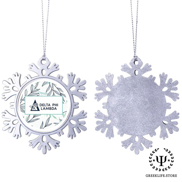 Delta Phi Lambda Christmas Ornament - Snowflake Metal
