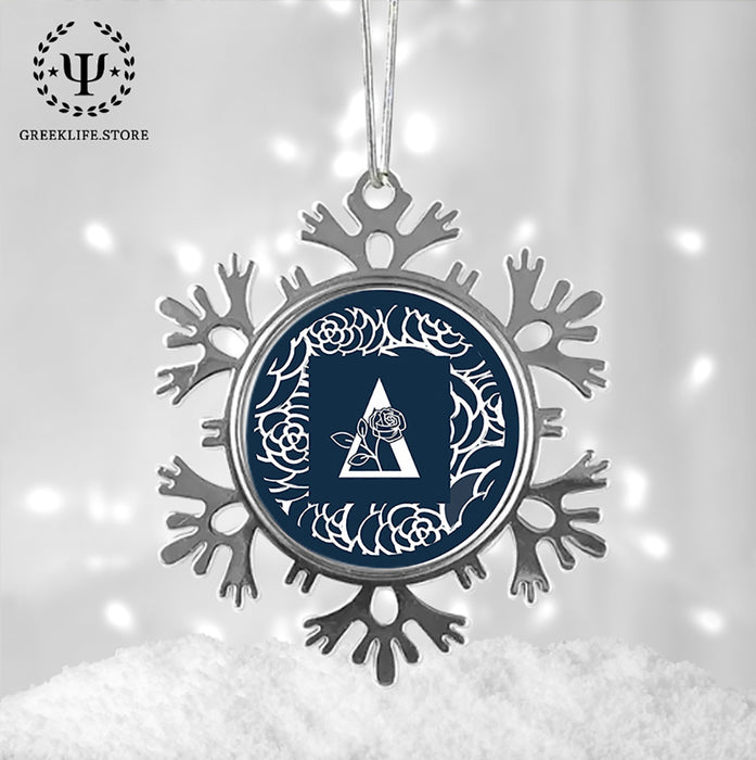Delta Phi Lambda Christmas Ornament - Snowflake Metal