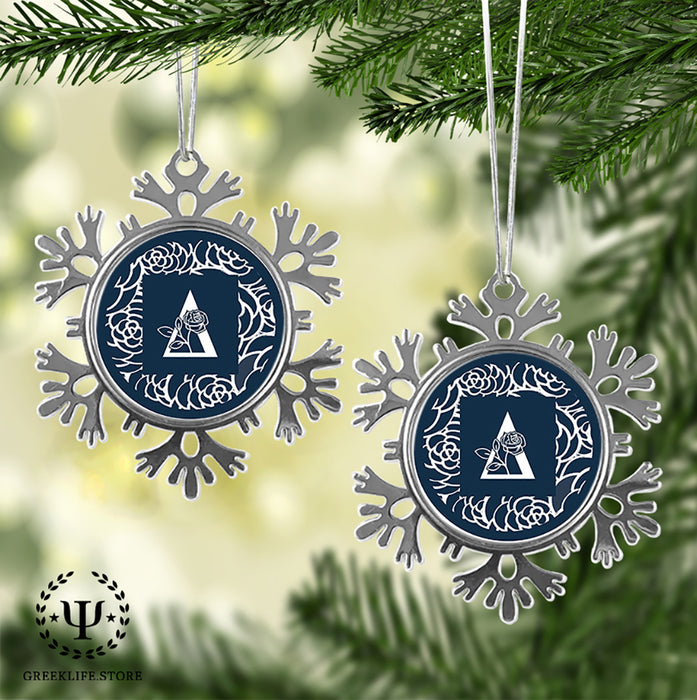 Delta Phi Lambda Christmas Ornament - Snowflake Metal