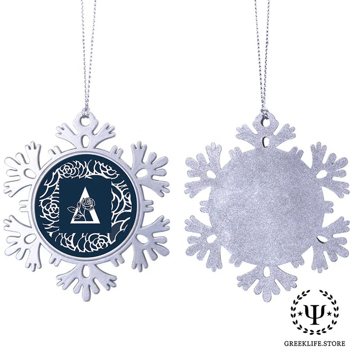 Delta Phi Lambda Christmas Ornament - Snowflake Metal