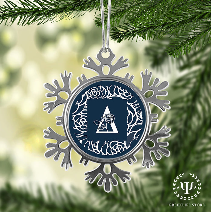 Delta Phi Lambda Christmas Ornament - Snowflake Metal