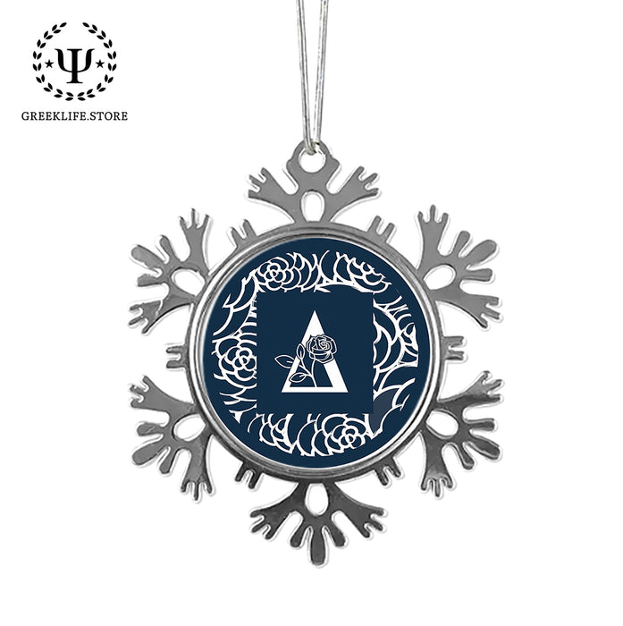 Delta Phi Lambda Christmas Ornament - Snowflake Metal