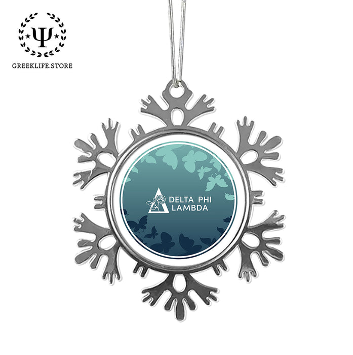 Delta Phi Lambda Christmas Ornament - Snowflake Metal