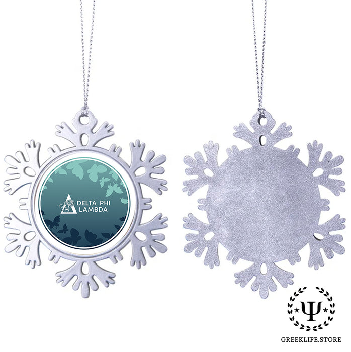 Delta Phi Lambda Christmas Ornament - Snowflake Metal