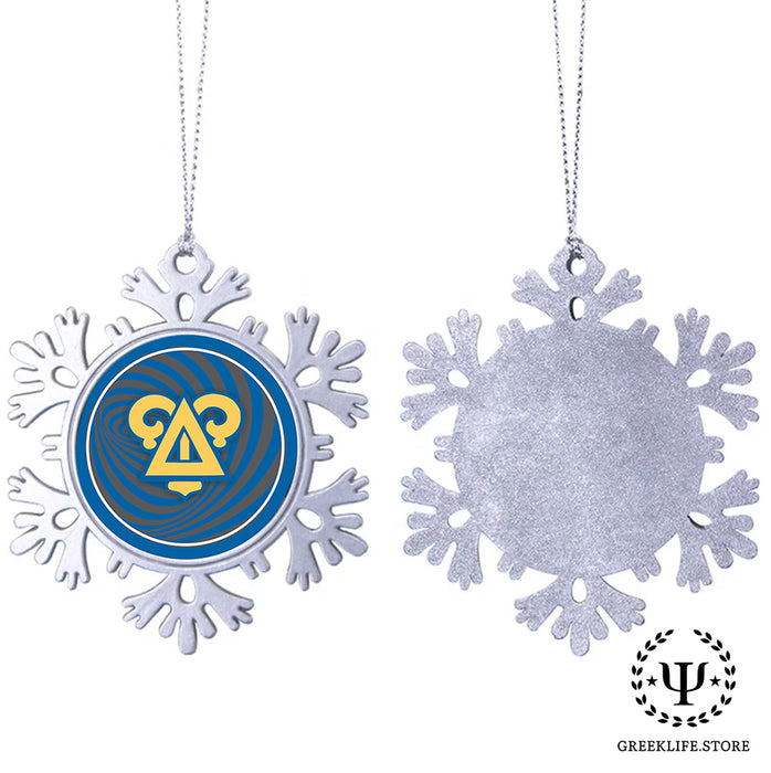 Delta Upsilon Christmas Ornament - Snowflake Metal