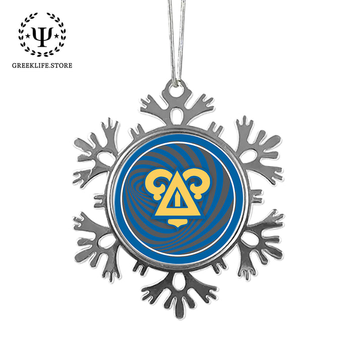 Delta Upsilon Christmas Ornament - Snowflake Metal