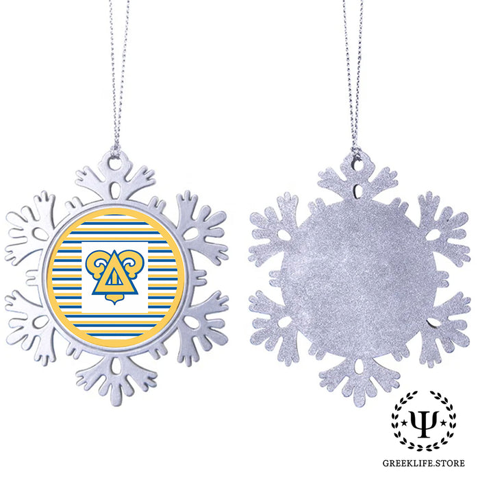 Delta Upsilon Christmas Ornament - Snowflake Metal