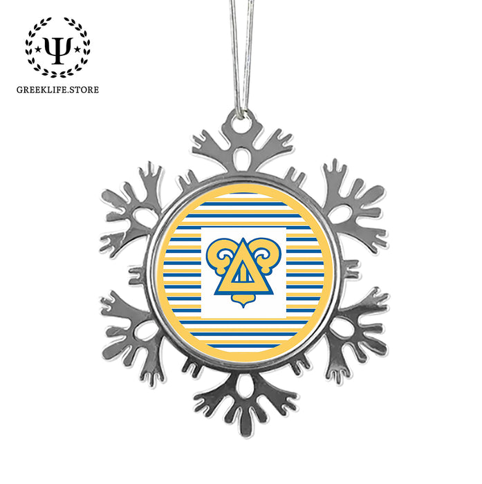 Delta Upsilon Christmas Ornament - Snowflake Metal