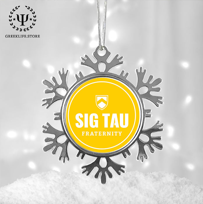 Sigma Tau Gamma Christmas Ornament - Snowflake Metal