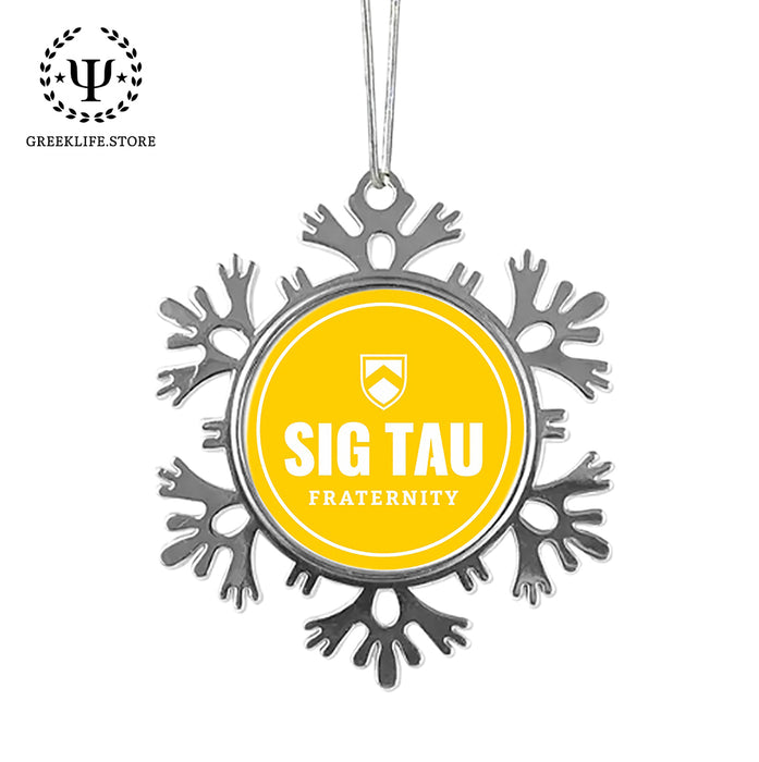 Sigma Tau Gamma Christmas Ornament - Snowflake Metal
