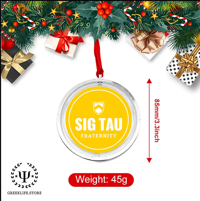 Sigma Tau Gamma Christmas Reversible Flat Round Ornament