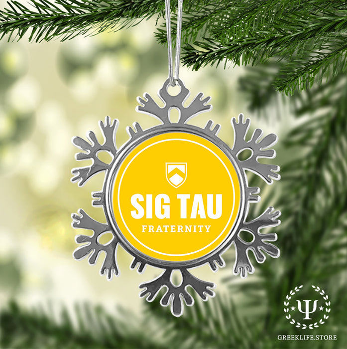 Sigma Tau Gamma Christmas Ornament - Snowflake Metal