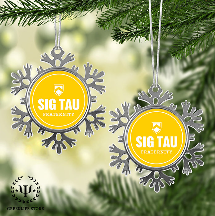 Sigma Tau Gamma Christmas Ornament - Snowflake Metal