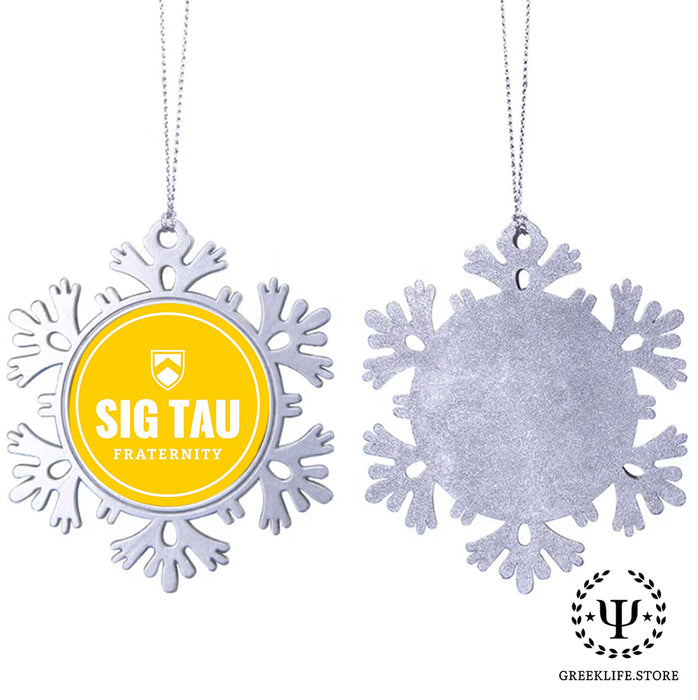 Sigma Tau Gamma Christmas Ornament - Snowflake Metal