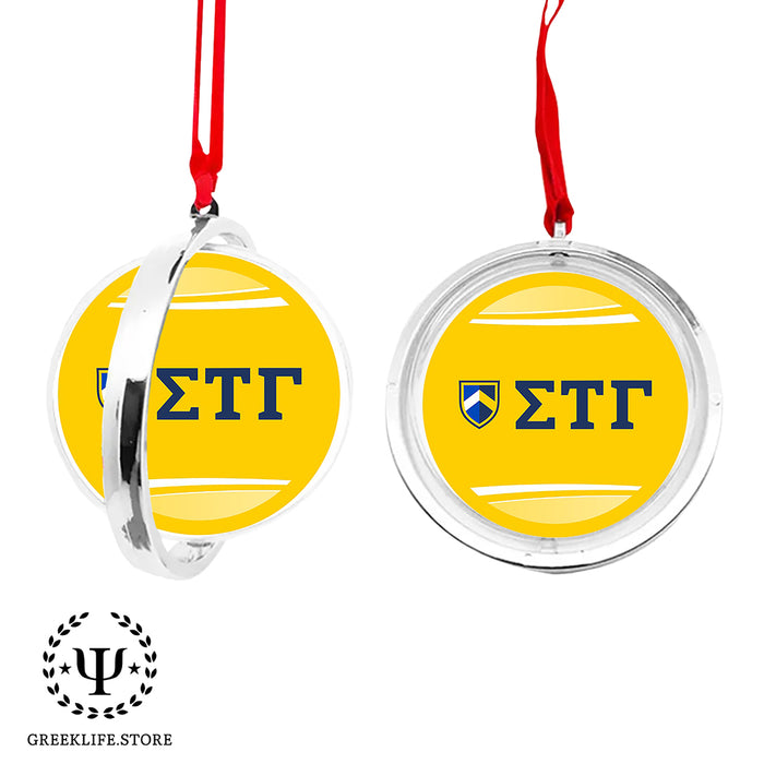 Sigma Tau Gamma Christmas Reversible Flat Round Ornament