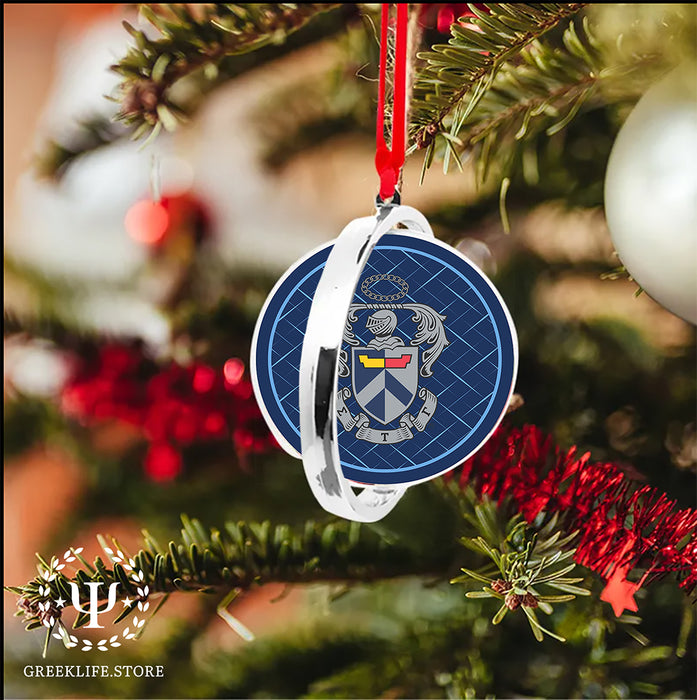 Sigma Tau Gamma Christmas Reversible Flat Round Ornament