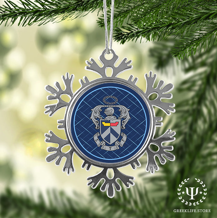 Sigma Tau Gamma Christmas Ornament - Snowflake Metal