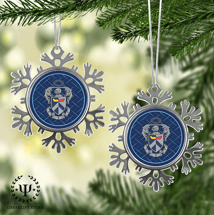 Sigma Tau Gamma Christmas Ornament - Snowflake Metal